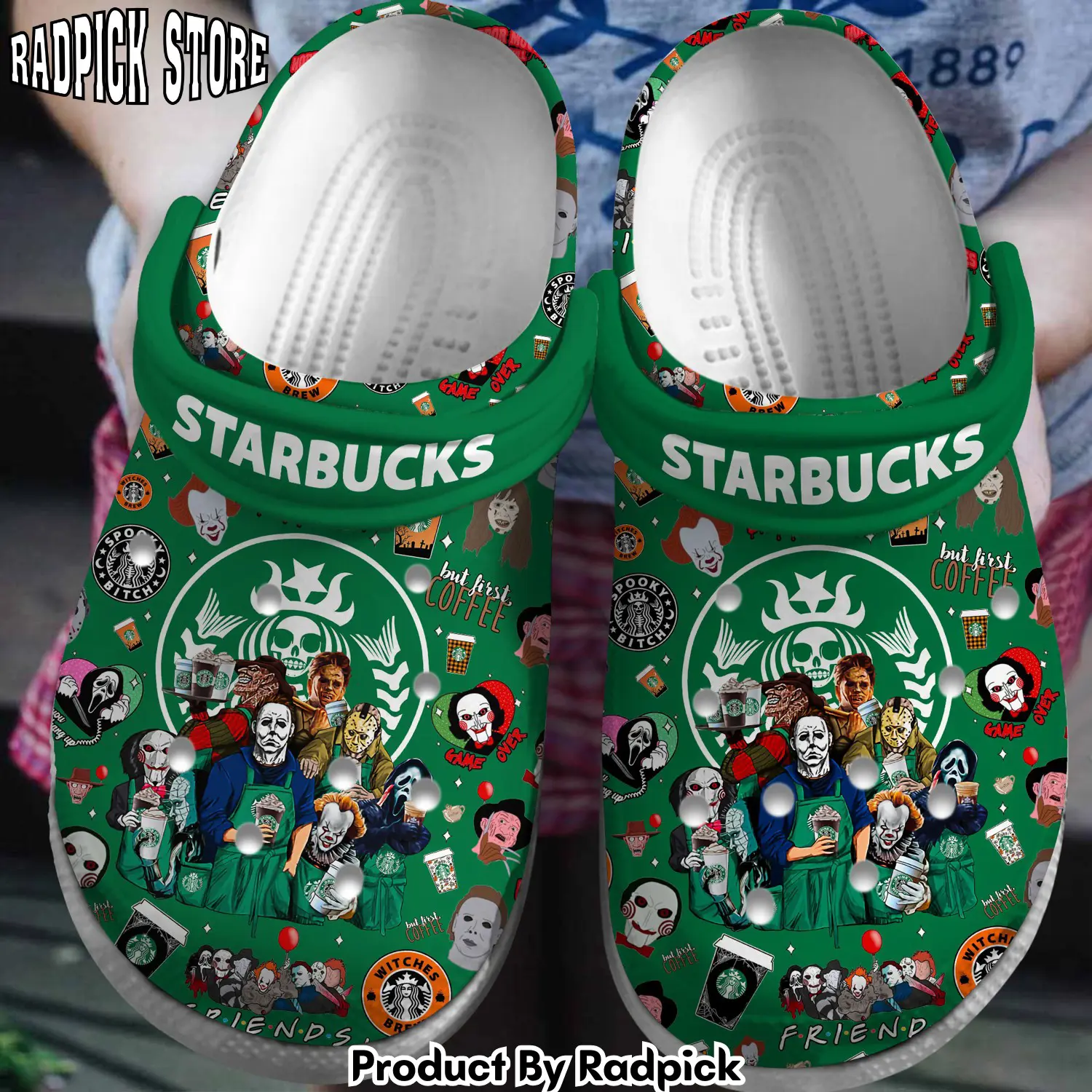 Radpick starbucks drink crocss crocband clogs shoes comfortable for men women and kids footwearelite exclusive rp6521167
